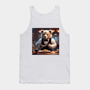 Teddy as a Waiter Tank Top